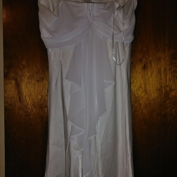 White spaghetti strap wedding dress - Picture 3 of 7